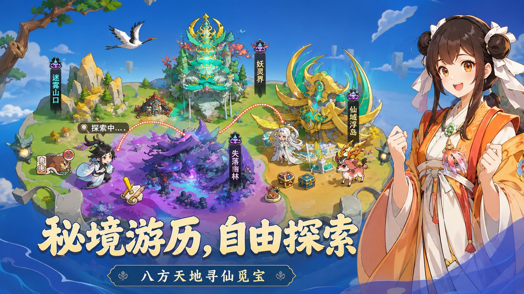 秘境游历，自由探索